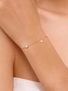 18K Gold Plated ArtificialPearl Bracelet Gold Charm Bracelets For Women Adjustable Fashion Charm Dainty Handmade Jewelry Gifts - Gold - View 3