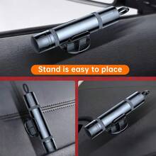 1pc Emergency Safety Hammer With Seatbelt Cutter, Portable Car & Home Escape Tool - Red - View 4