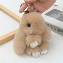 1pc Cute Rabbit Plush Keychain, Handmade Soft Rabbit Plush Pendant, 5.9 Inch, Suitable For Backpacks, Keys, Wallets, Home Decor, Great Gift For Women/Girls - Multicolor - View 13