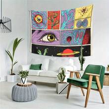 1 tấm tranh ghép nghệ thuật, phong cách trừu tượng sáng tạo, treo tường cho phòng khách/phòng ngủ. - Nhiều màu - Xem 5