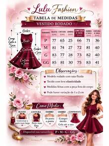 Kit 2 Vestido Rodado Saia Godê Suplex Acinturado Casual Evangélica Adulto Mulher Menina Roupas - VERMELHO/´PINK - Visão 2