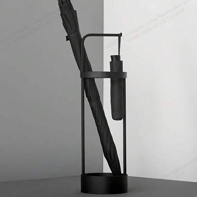 Vintage Style Metal Umbrella Stand - For Home And Commercial Use, Free-Standing Umbrella Storage With Drip Tray