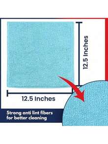 Microfiber Cleaning Cloth - 12Pcs 12.5x12.5 Inch High Performance - 1200 Washes, Ultra Absorbent Towels Grip Root Weave Grime & Liquid For Streak-Free Mirror Shine. - 多色 - 查看 2