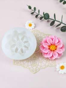 1pc Lotus Seed Head Silicone Mold, For Candle Making - White - View 1