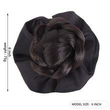 女士爪夹发髻假发，优雅凌乱发髻接发，轻松打造日常及派对发型 - 彩色 - 查看 7