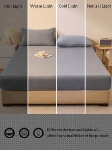 Bộ ga trải giường nhung pha lê 3 món (1 ga trải giường + 2 vỏ gối), chất liệu nhung mềm mại, ấm áp, màu trơn, phù hợp cho giường đơn/giường đôi, thân thiện với da và thoải mái, dùng được cả bốn mùa, thích hợp cho ký túc xá, có thể giặt máy, phù hợp cho phòng ngủ và phòng khách. - Xám - Xem 8