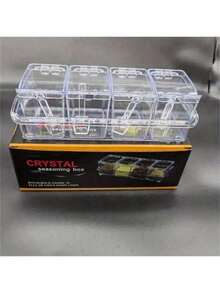 1 pieza Recipiente de almacenamiento de sal, especias y condimentos de 4 en 1 para el hogar - Multicolor - Ver 6