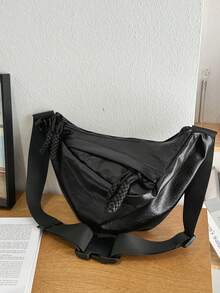 Casual Large Capacity Backpack, Fashion Star Pattern Nylon Messenger Bag, School Student Shoulder Bag, Travel Bag With Pendant, Suitable For Halloween, Camping, Camping - Multicolor - View 3