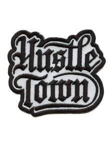 1 pieza Parche bordado de la ciudad de Hustle Town Houston con motivación y dinero para planchar - Multicolor - Ver 6