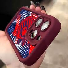 Logotipo del Guadalajara sobre un vibrante fondo rojo y azul. Esta elegante funda es compatible con Samsung, Apple, VIVO, OPPO, , Transsion, ,  y Honor. Fabricada en silicona TPU, ofrece protección contra golpes y caídas, además de una sensación superior. Es el regalo ideal para familiares, amigos y seres queridos, y la opción perfecta para San Valentín y Año Nuevo. - Burdeos - Ver 5