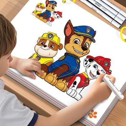  1pc Paw Patrol's Great Achievement Painting Book Children's Coloring Book 3 To 6 Year Old Kindergarten Coloring Book Baby Graffiti Toy, Perfect Holiday Gift(Random Style)