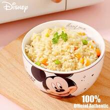 Disney Official Authentic New Mickey Joyful 4.5-Inch Keno Rice Bowl With Gold Plated Ceramic Bowl For Home Use, High Beauty, High Temperature Resistant Rice Bowl, Festival Gift, And Handheld Gift - Multicolor - View 7