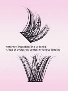 120 szt. puszystych, krzyżujących się rzęs z norek, gęsto podkręconych, wydłużonych końcówek rzęs, segmentowanych, o skrętach D, o dużej objętości i lekkości, miękkie sztuczne włosy z norek do codziennego makijażu DIY - Zobacz 8