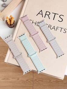 1条磁性硅胶表带，兼容 42mm 41mm 40mm 38mm，适用于 Series 11 10 9 8 7 6 5 4 3 SE 2nd Ultra，男女通用单环硅胶表带 - 38/40/41/(S10/11-42mm) - 查看 2