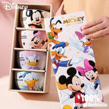 Disney Official Authentic New Mickey Joyful 4.5-Inch Keno Rice Bowl With Gold Plated Ceramic Bowl For Home Use, High Beauty, High Temperature Resistant Rice Bowl, Festival Gift, And Handheld Gift - Multicolor - View 1