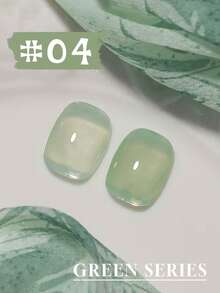 Mec 12ml 12色抹茶绿果冻凝胶指甲油,半透明水晶般清透的凝胶,淡薄荷绿黄色可卸UV/LED光疗指甲油,持久高光泽,适合春夏日常及办公室DIY美甲 - 彩色 - 查看 16