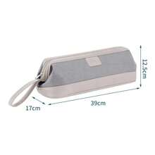 Hair Dryer Carrying Case PU Leather Storage Organizier Protection Pouch Waterproof Dustproof Portable Travel Woman For Dyson - Xám nhạt-B - Xem 2