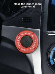 1pc Car Engine Start Stop Button Cover, Push To Start Button Ignition Cover, Spin Rotary One Button Start Switch Protector, Anti-Scratch Universal Car Interior Accessories Decoration Ring For Cars & Motorcycles - A - View 6