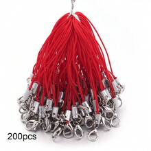 50/100/200pcs Black Decorative Rope Lanyards, Lobster Clasp Keychains, Phone Straps, Jewelry Accessories - Multicolor - View 14