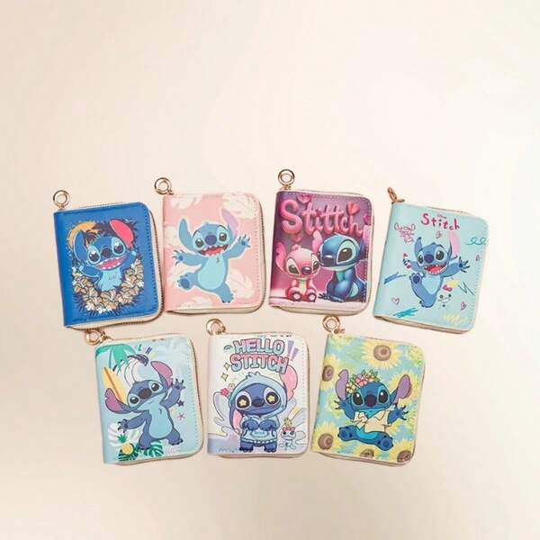  1 szt. Portmonetka Disney ID i na monety, lekka i modna, z nadrukiem na zamek błyskawiczny, o wysokiej estetyce, odpowiednia dla dziewczynek