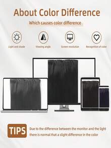 18/32 Inch Long Straight Hair Extensions, 7pcs Thick Clip-In Hair Pieces With Invisible Clips, Soft Synthetic Fiber, Black, Suitable For Women - Multicolor - View 12