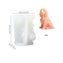 3D French Bulldog Silicone Mold, DIY Animal Sitting/Standing Dog Candle Resin Mold - White - View 5