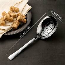 1pc/2pcs Extra Large Serving Spoons Set,18/10 Stainless Steel Slotted Spoon And Serving Spoon,10 Inch Buffet Spoons Set,Tabletop Flatware Utensil , Dishwasher - Multicolor - View 10