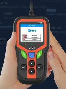 OBD2 Car Diagnostic Tool, Fault Code Reader, Decoder, Eraser, Check Engine Light Diagnostic Tool - Black - View 14