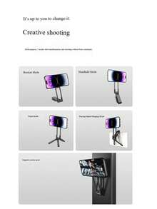 Giá đỡ điện thoại từ tính có thể điều chỉnh với tay xoay 360° và chiều cao có thể điều chỉnh, chất liệu ABS, chân đế ba chân di động tương thích với iPhone, Android, , gậy selfie rảnh tay dùng cho vlog, chụp ảnh, du lịch, phụ kiện vlog, xây dựng, chân đế ba chân cho điện thoại để chụp ảnh, quà tặng mùa xuân - Nhiều màu - Xem 6