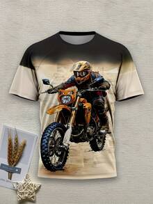2026 New Men's Casual Fashion Round Neck Short Sleeve Top Leopard Print T-Shirt - Multicolor - View 4