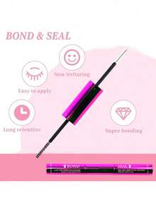 DIY Eyelash Extension Kit, Includes 10ml Eyelash Adhesive & Sealant, 5ml Remover, Tweezers, Makeup Tools, Individual Lashes, Lash Clusters, Eyelash Glue - Rose Red - View 7