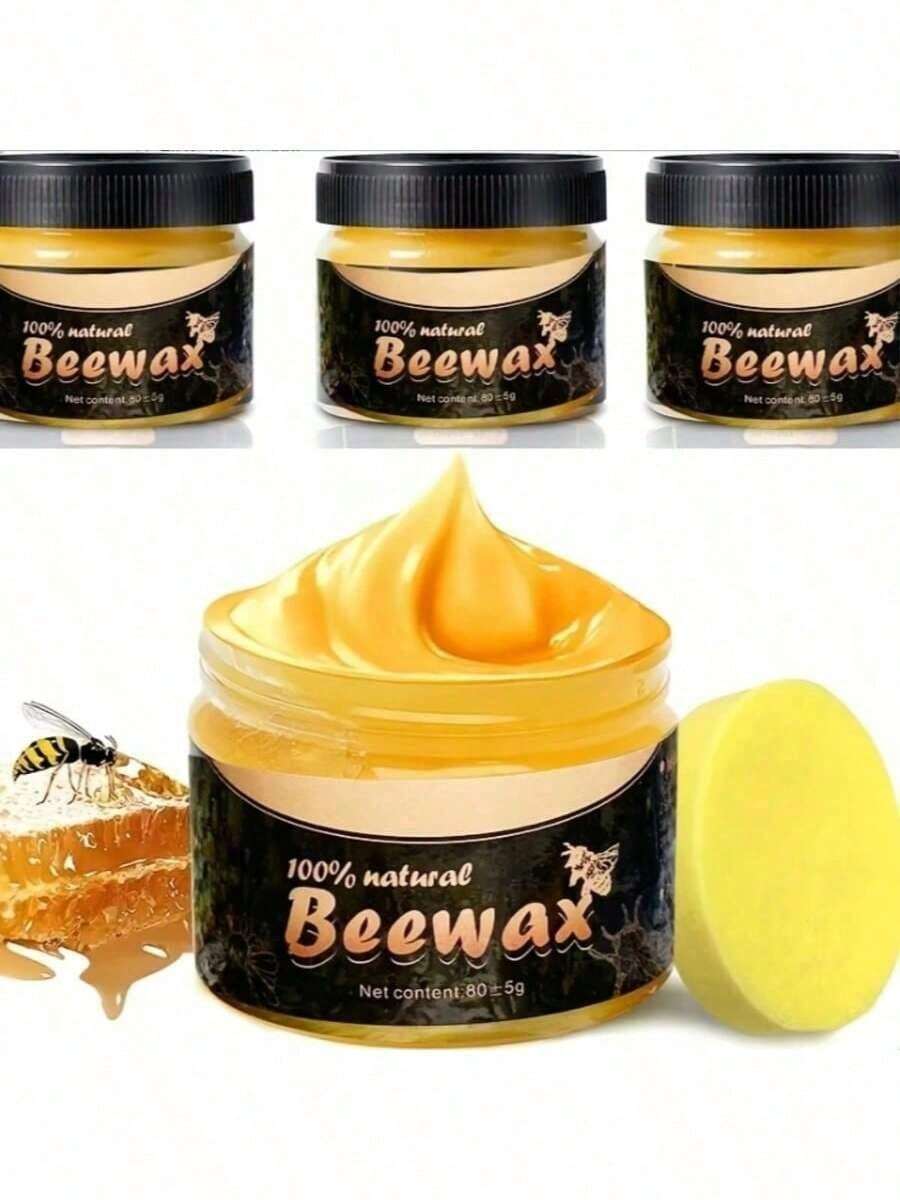 1/3 Pcs Natural Beeswax Wood Conditioner, Suitable For Furniture And Floors, Natural Beeswax Furniture Polish, Applicable To Wood, Multi-Purpose Beeswax Wood Cleaner, Random Assortment Of New And Old Models