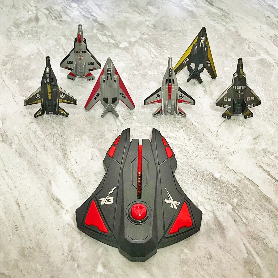 Simple Fighter Jet Launcher Toy, Black Shooting Toy, Family Entertainment Battle Game, Suitable For Outdoor Sports And Entertainment, Manual Launcher, Gift For Boys, Halloween And Christmas Gift