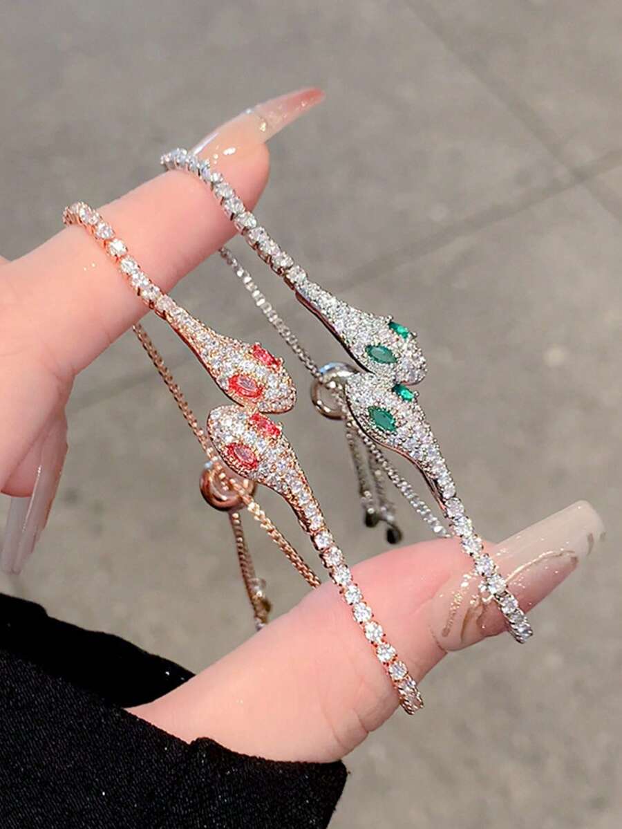 Women's Zirconia Bracelet, Sparkling And Fashionable Jewelry, Best Gift For Her - Multicolor - View 1