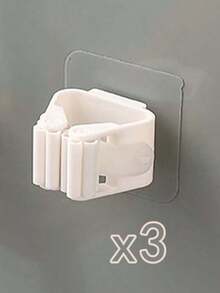 Wall Mounted Mop Holder Broom Organizer, No Drill Bathroom Storage Rack, Heavy Duty - Mop Clip - View 14