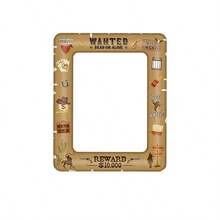 1 Piece Cowboy Theme Party Photo Backdrop Prop - Rustic Wanted Poster Inflatable Photo Frame, Retro Western Cowboy Birthday Photo Decoration, Perfect For Friend Gatherings And Party Decor. Party Photobooth Props - View 6