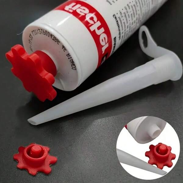 New Silicone Sealing Cap And Sealing Gun Nozzle Cleaning Tool, Silicone Sealing Cap Used To Open Cartridge Tubes To Prevent Rapid Drying