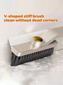 Chổi vệ sinh đa năng 3 trong 1 được nâng cấp, với đầu chổi xoay, lông cứng 360°, dụng cụ làm sạch khe hở cầm tay, thích hợp cho phòng tắm, nhà bếp, khe gạch, cửa sổ, chổi lau bụi khe cửa và cửa sổ có thể tái sử dụng, không có góc chết, phụ kiện thiết yếu cho phòng tắm và nhà bếp. - ba - Xem 4