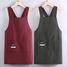 1pc Sleeveless Criss-Cross Apron, Made Of Polyester Fiber, Household Kitchen Cooking Workwear - Multicolor - View 1