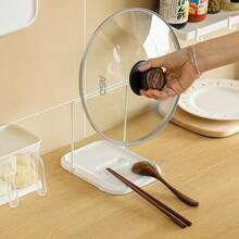 Foldable Kitchen Pot Lid Storage Rack With Spoon Rest, Pot Lid Holder While Cooking, Placing Spoons, Spatula Holder, Utensils, Ladle, Tongs - 預設 - 查看 3