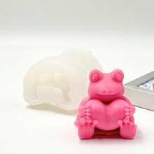 3D Heart-Hugging Frog Silicone Mold For DIY Scented Candle - White - View 5