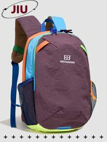Color-Blocked Outdoor Mini Nylon Backpack Women Purse; Multi-Functional Stylish Day Bag; Multi-Pocket Lightweight Travel Bag; Large-Capacity Minimalist School Bag; Convenient Book Bag, Suitable For Students, Nurses, Teachers, Business People, Travel, Business Trips, Daily Commutes, Shopping, Office, Dates, Hiking, Training, Work, Birthday Gifts, Holiday Gifts, Mochilas - Multicolor - View 12