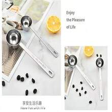 304不锈钢量勺 刻度咖啡勺 15毫升/30毫升 长柄调味粉烘焙家用调味勺 - 白色 - 查看 7