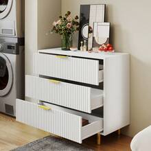Dressers & Chests Of Drawers - White + MDF - View 3