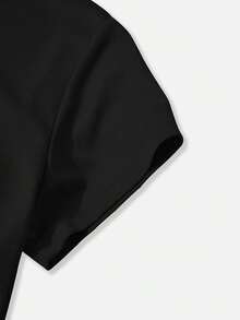 Camiseta De Manga Corta Con Cuello Redondo Y Estampado De Conejito De Pascua Retro Para Mujer | Primavera/Verano/Otoño, Tejido Elástico Medio, Tallas S-Xxl - [Oscuro] - Ver 5