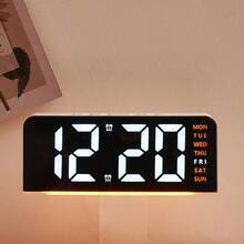 RAF USB Powered LED Digital Electronic Alarm Clock, Multiple Light Colors, 3-Level Brightness Adjustment, Multifunctional Desk Clock With Dual Alarms And Snooze, Suitable For Bedroom, Office And Living Room, No Battery Required - Multicolor - View 5