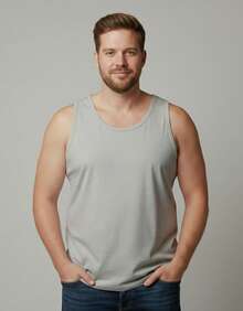 Kit 04 Plus Size Men's Tank Top Cotton Comfortable - Xám - Xem 2