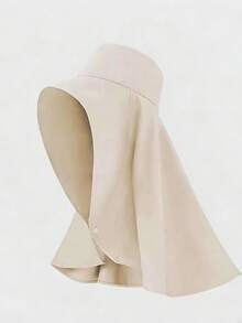 1. Women's Full-Face Sun Hat, Shawl Sun Hat, Breathable Material, Integrated Neck Guard, Buckle Shawl Hat, Beach Sun Hat, Outdoor Hat, Muslim Headscarf, Daily Wear Hat - Multicolor - View 6