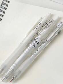 6pcs 0.5mm Minimalist Design High-Quality Quick-Drying Ballpoint Pens, Suitable For Students To Do Homework And Signing, Ideal For Back To School Season - Neutral Pen Set - View 5