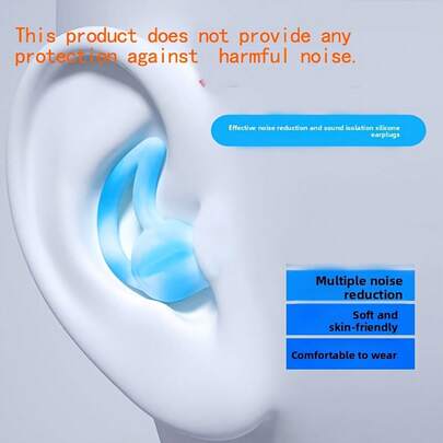 Waterproof Earplugs, Reusable Adult Sleep Ear Muffs, Anti-Snoring Noise Reduction, Soft & Skin-Friendly, Comfortable For Bathing & Swimming, Harmless Sound Insulation, Ideal For Daily Use